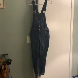 Dollhouse Uneven Hem Denim Overalls size 9